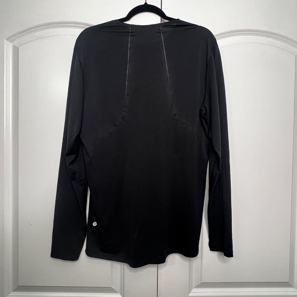 lululemon Men’s Long Sleeve Running Shirt Reflective black size large - Picture 2 of 6